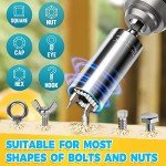 Universal Socket Tool Gifts for Men - Super Universal Grip Socket Set Unscrew Any Bolt with Power Drill Adapter 7-19mm Fathers Day Birthday Gift Cool Gadgets for Men Dad Women Him