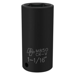 Performance Tool M850 1/2-Inch Drive Impact Socket, 1-1/16, High-Strength Chrome Vanadium Steel Construction for Heavy-Duty Applications