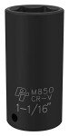 Performance Tool M850 1/2-Inch Drive Impact Socket, 1-1/16, High-Strength Chrome Vanadium Steel Construction for Heavy-Duty Applications