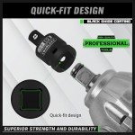 SWANLAKE GARDEN TOOLS 5-Piece Cr-V Steel Impact Socket Adapter Set, 0.375in, Fastener Drive Bit