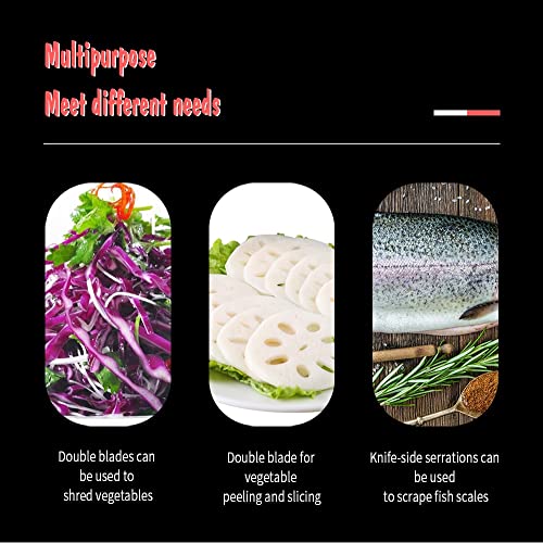 bingxqiso Cabbage Slicer Onion Slicer Knife Double Slice Blade Vegetable Slicer Slicing Kitchen Knife Fish Scale Cleaner Knive