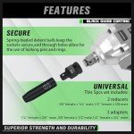 SWANLAKE GARDEN TOOLS 5-Piece Cr-V Steel Impact Socket Adapter Set, 0.375in, Fastener Drive Bit