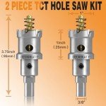 2-Pack 1" Tungsten Carbide Tipped Hole Saws