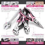 Pink Cordless Drill Set with Toolbox - 43 PCS