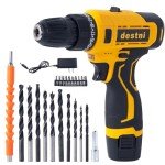 12V Cordless Drill Set with Charger and Accessories