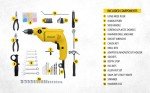 STANLEY 550W 10mm Drill with 120-Piece Toolkit