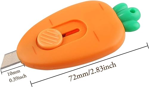 Mini Box Cutter,Fridge Magnet,Mini Portable Utility Knive, Envelope Cutter, Package & Box Opener, Safe Blade Retracts Automatically,Right or Left Handed,Keychain Box Opener,Paper Cuts 2Pcs