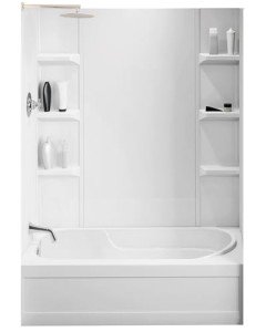 Noah William Home White Tub Wall Surround Kit