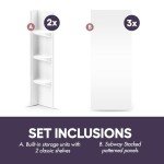 Noah William Home White Tub Wall Surround Kit