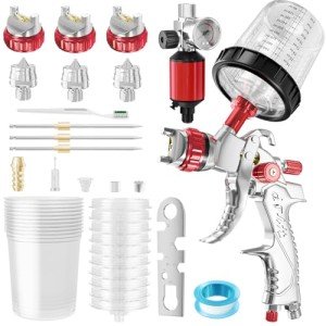 GATTLELIC HVLP Spray Gun Bundle with Air Compressor