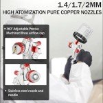 GATTLELIC HVLP Spray Gun Bundle with Air Compressor