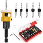 5-Piece Countersink Drill Bit Set with Case