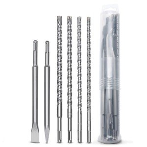 6-Piece SDS Plus Rotary Hammer Drill Bit Set