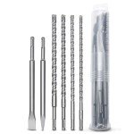 6-Piece SDS Plus Rotary Hammer Drill Bit Set