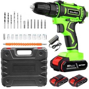 21V Cordless Drill Driver Kit with Batteries