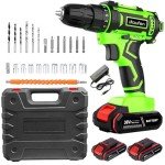 21V Cordless Drill Driver Kit with Batteries