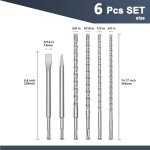 6-Piece SDS Plus Rotary Hammer Drill Bit Set