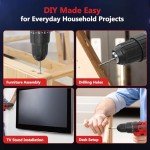 20V Cordless Power Drill with Battery and Charger