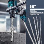6-Piece SDS Plus Rotary Hammer Drill Bit Set