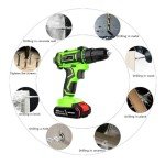 21V Cordless Drill Driver Kit with Batteries