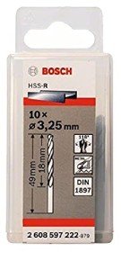 Bosch HSS-R Laminated Body Drill Bit, 3.25 mm