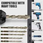 4-Flute Serrated Eccentric Drill Bit Set