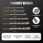 4-Flute Serrated Eccentric Drill Bit Set