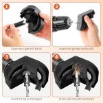Multipurpose Drill Bit Sharpener with 4 Grinding Wheels