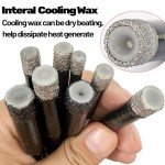 Diamond Drill Bit Set - 5 Pcs, 1/4" Hex