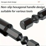 Diamond Drill Bit Set - 5 Pcs, 1/4" Hex