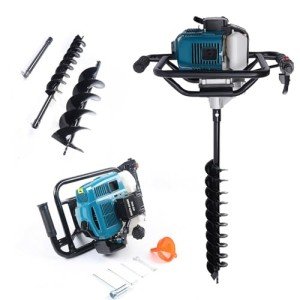 52cc Gas-Powered Post Hole Digger with Auger Bits