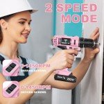 Pink Cordless Drill Set with Battery & Charger