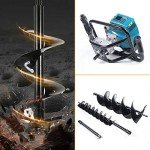 52cc Gas-Powered Post Hole Digger with Auger Bits