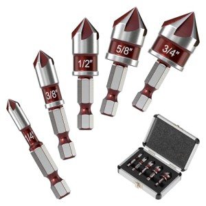 5-Piece High-Speed Countersink Drill Bit Set