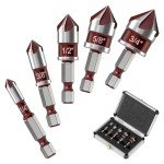 5-Piece High-Speed Countersink Drill Bit Set