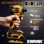 21V Cordless Drill and Impact Driver Combo Kit