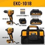 21V Cordless Drill and Impact Driver Combo Kit
