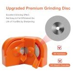 Drill Bit Sharpener with Grinding Wheels, Orange