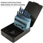 19-Piece Stepped Point Drill Bit Set