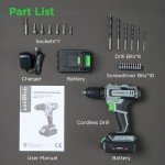 Lithitech 20V Cordless Drill Set with Battery