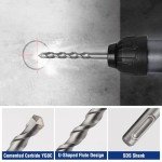 WORKPRO 16-Piece Rotary Hammer Drill Bit Set