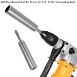 Lyshujli SDS Plus Ground Rod Driver for 5/8" & 3/4" Rods