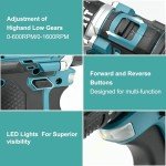 QIUMIN 21V Brushless Cordless Hammer Drill Set