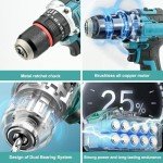 QIUMIN 21V Brushless Cordless Hammer Drill Set