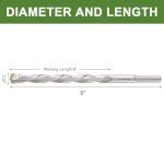 HLOFIZI 1/2" x 8" Carbide Masonry Drill Bits
