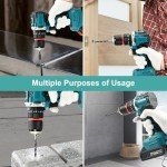 QIUMIN 21V Brushless Cordless Hammer Drill Set