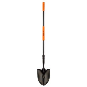 AgroPro Heavy Duty Metal Shovel with Fiberglass Handle
