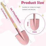 Kid's Pink Garden Shovel with Wooden Handle