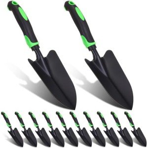 12 Pcs Heavy Duty Garden Shovels with TPR Handle