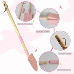 Kid's Pink Garden Shovel with Wooden Handle